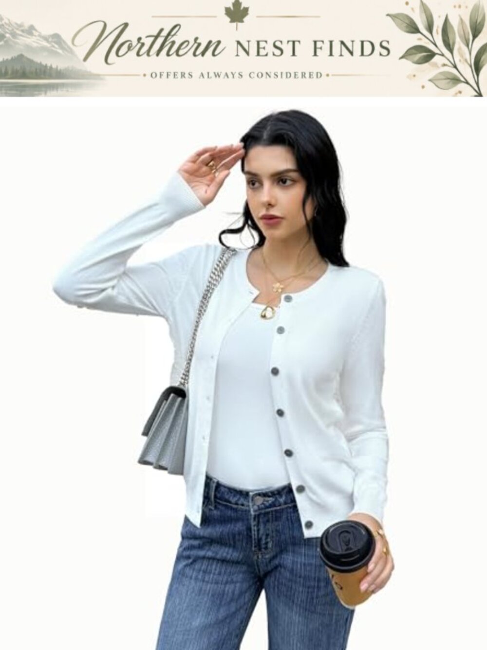 Womens Lightweight Ribbed Knit Button Down Cardigan Sweater